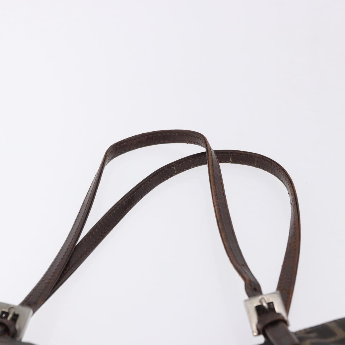 FENDI Zucca Canvas Tote Bag Brown Black Auth ka5275 - Jerrillo image 8