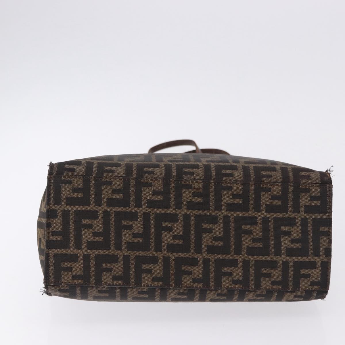 FENDI Zucca Canvas Tote Bag Brown Black Auth ka5275 - Jerrillo image 9
