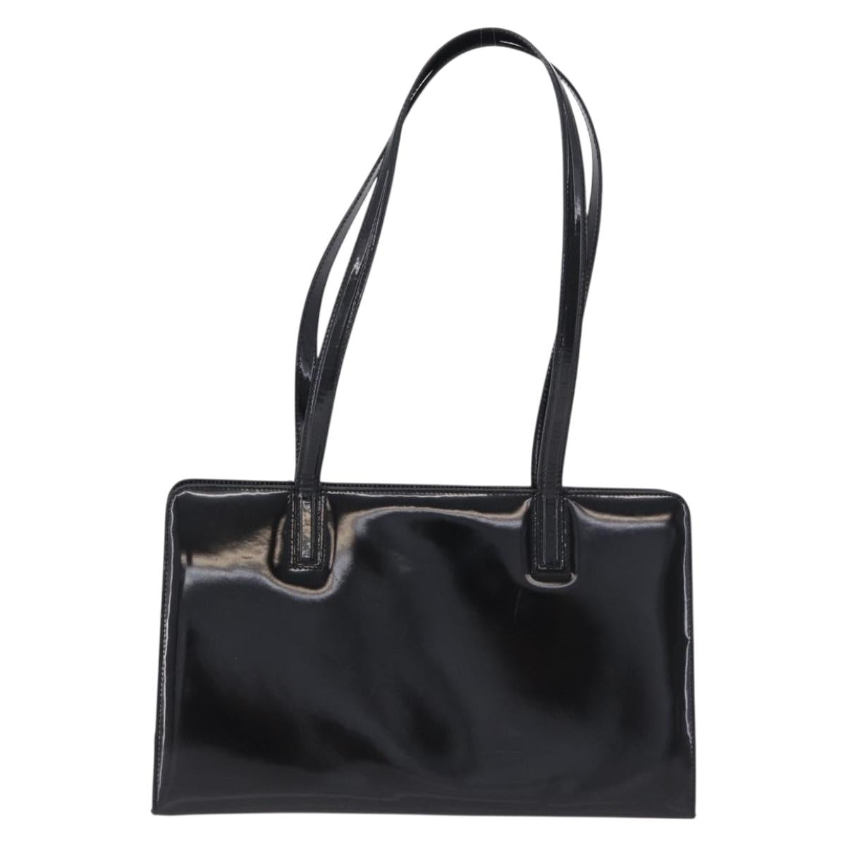 Salvatore Ferragamo Gancini Tote Bag Patent leather Black Gold Auth ka5291A - Jerrillo image 2