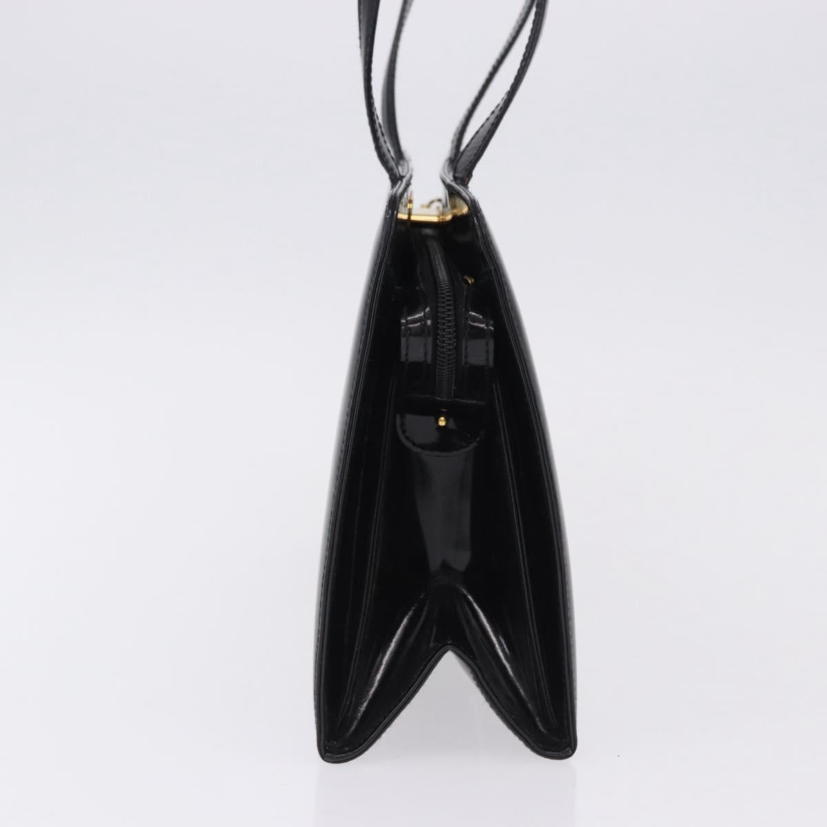 Salvatore Ferragamo Gancini Tote Bag Patent leather Black Gold Auth ka5291A - Jerrillo image 3