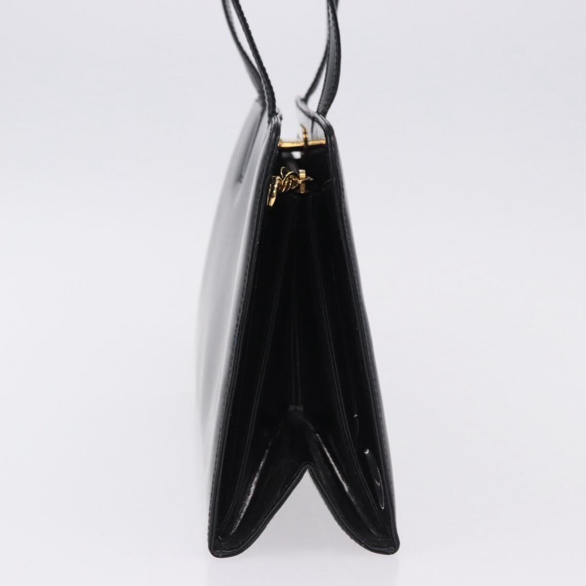 Salvatore Ferragamo Gancini Tote Bag Patent leather Black Gold Auth ka5291A - Jerrillo image 4