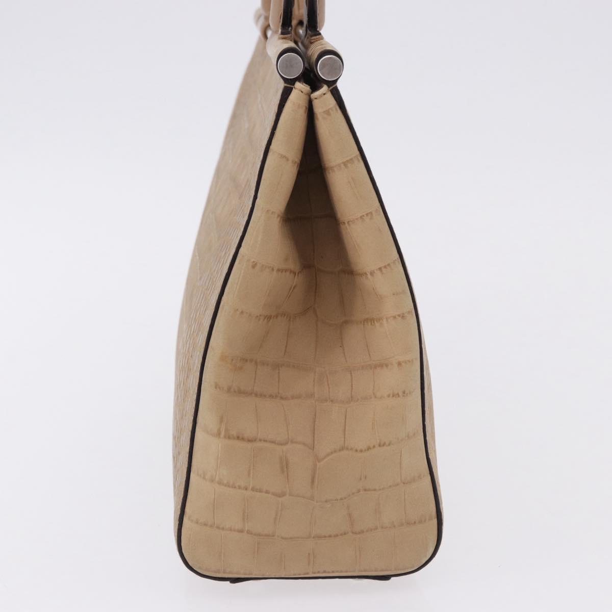 Salvatore Ferragamo Hand Bag Leather Brown Silver Auth ka5316 - Jerrillo image 4