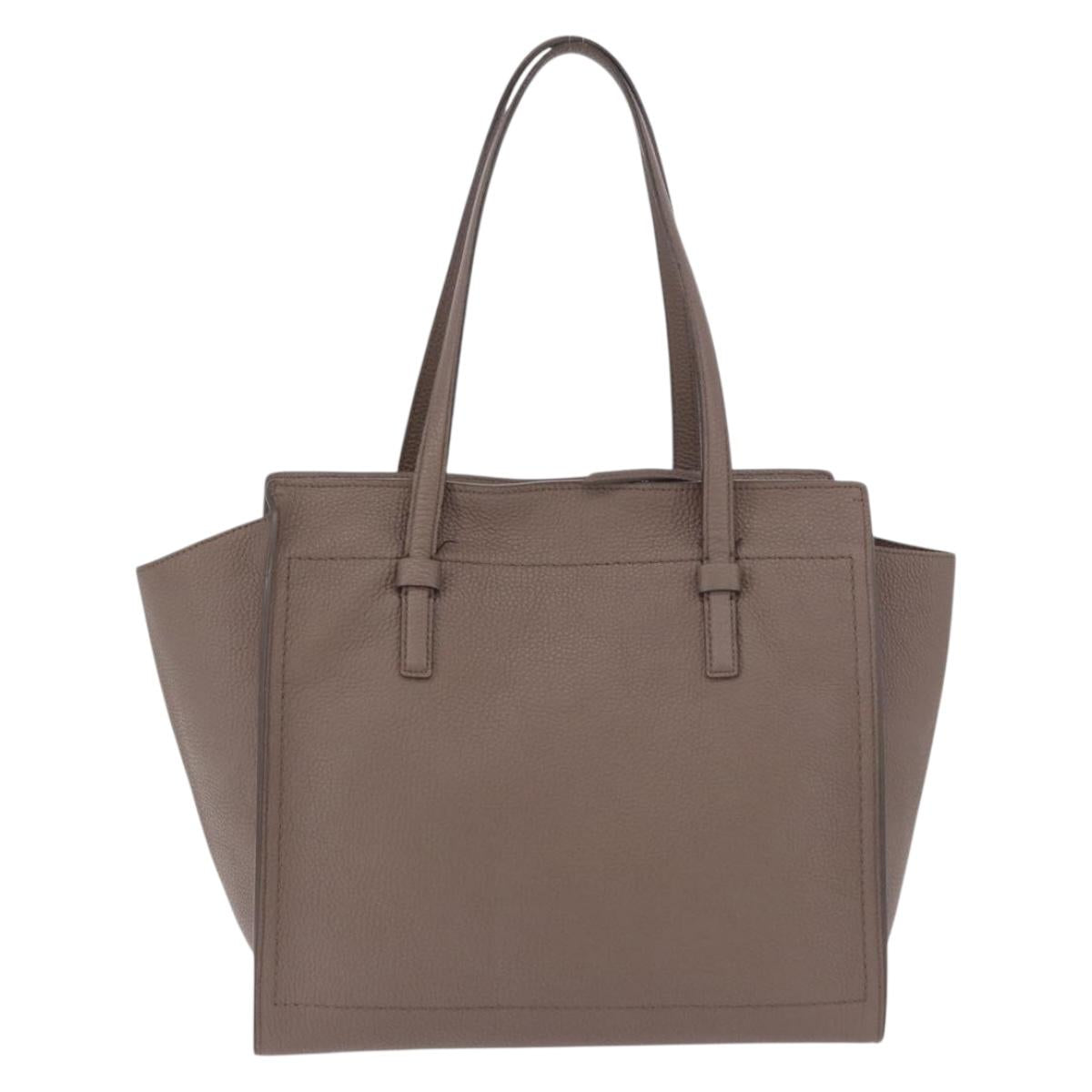Salvatore Ferragamo Tote Bag Leather Beige Gold Auth ka5320A - Jerrillo image 3