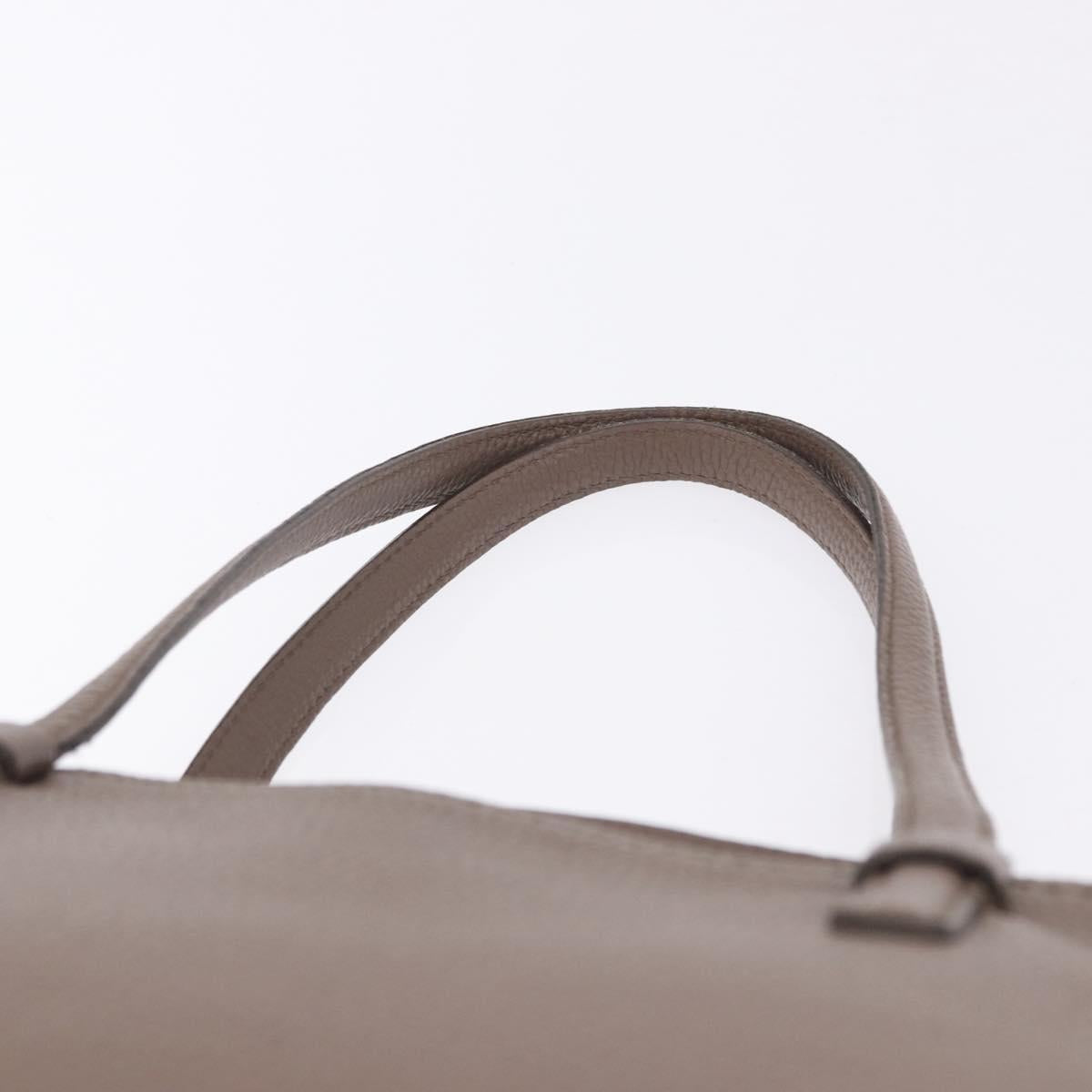 Salvatore Ferragamo Tote Bag Leather Beige Gold Auth ka5320A - Jerrillo image 9