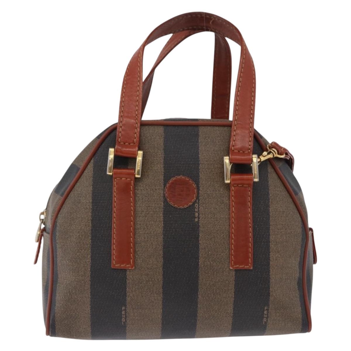 Borsa a mano FENDI Pecan in PVC e pelle, 2 vie, nera e marrone, autentica ka5337A - Jerrillo image 2