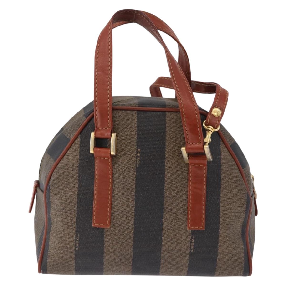 Borsa a mano FENDI Pecan in PVC e pelle, 2 vie, nera e marrone, autentica ka5337A - Jerrillo image 3