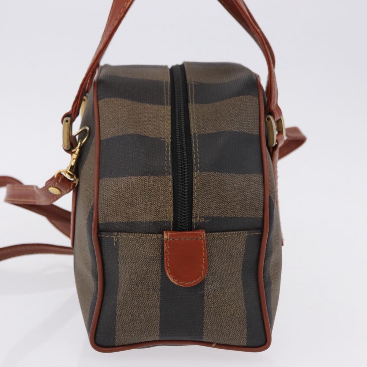 Borsa a mano FENDI Pecan in PVC e pelle, 2 vie, nera e marrone, autentica ka5337A - Jerrillo image 4