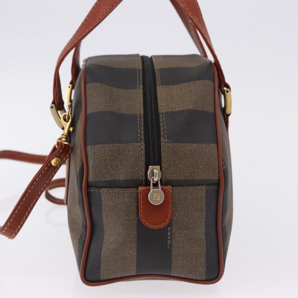 Borsa a mano FENDI Pecan in PVC e pelle, 2 vie, nera e marrone, autentica ka5337A - Jerrillo image 5