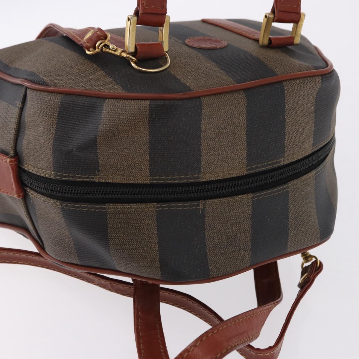 Borsa a mano FENDI Pecan in PVC e pelle, 2 vie, nera e marrone, autentica ka5337A - Jerrillo image 6