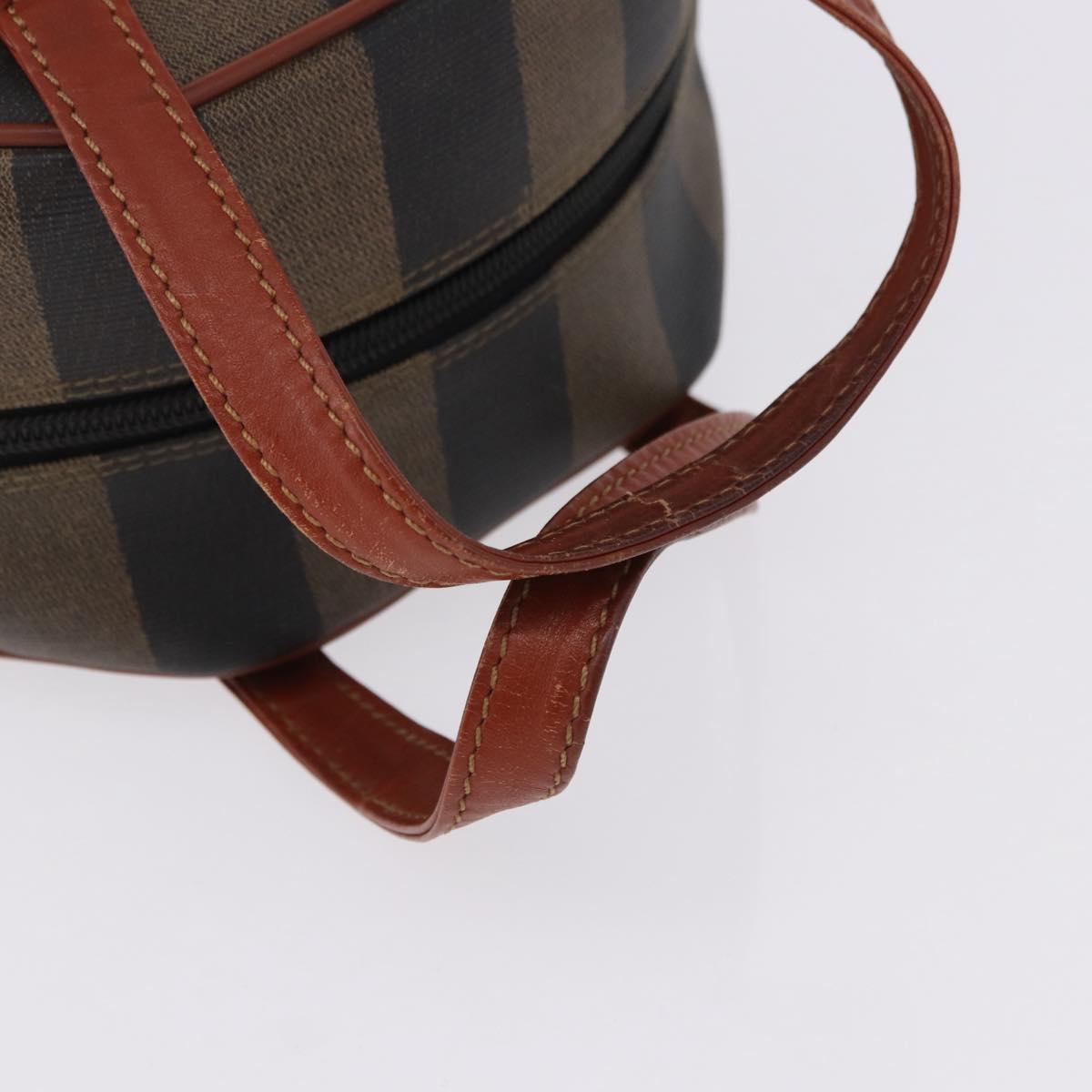 Borsa a mano FENDI Pecan in PVC e pelle, 2 vie, nera e marrone, autentica ka5337A - Jerrillo image 7