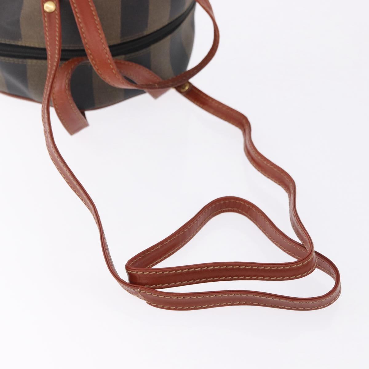 Borsa a mano FENDI Pecan in PVC e pelle, 2 vie, nera e marrone, autentica ka5337A - Jerrillo image 9