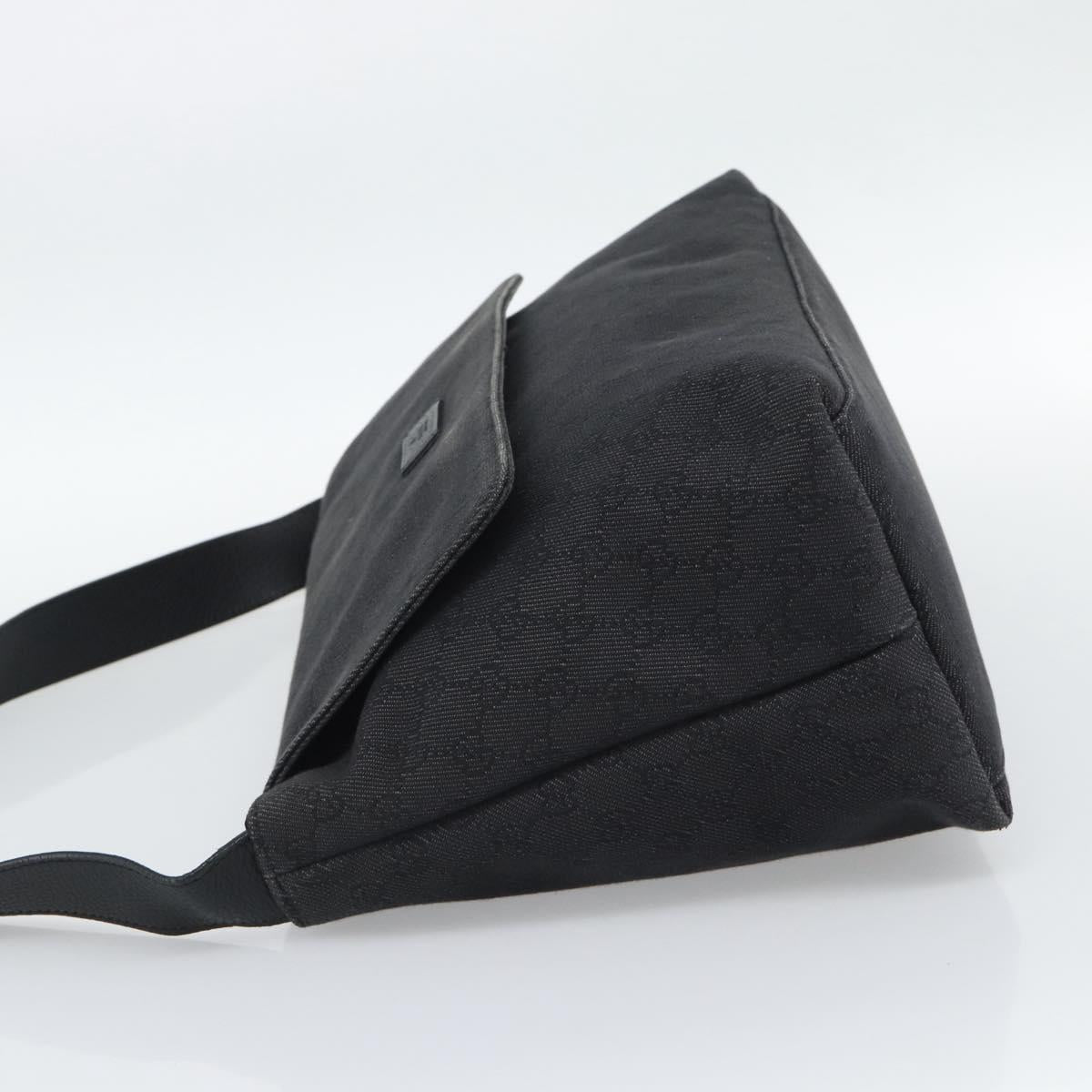 GUCCI GG Canvas Shoulder Bag Outlet Black Silver 272350 Auth ka5377 - Jerrillo image 4