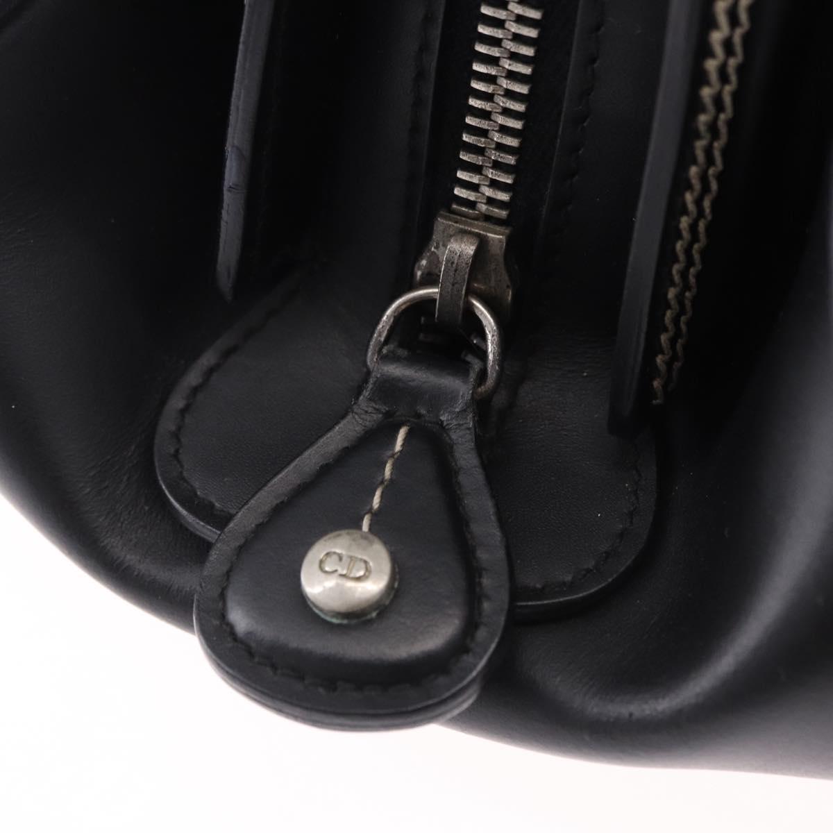 Christian Dior Hand Bag Leather Black Silver Auth ka5389M - Jerrillo image 10