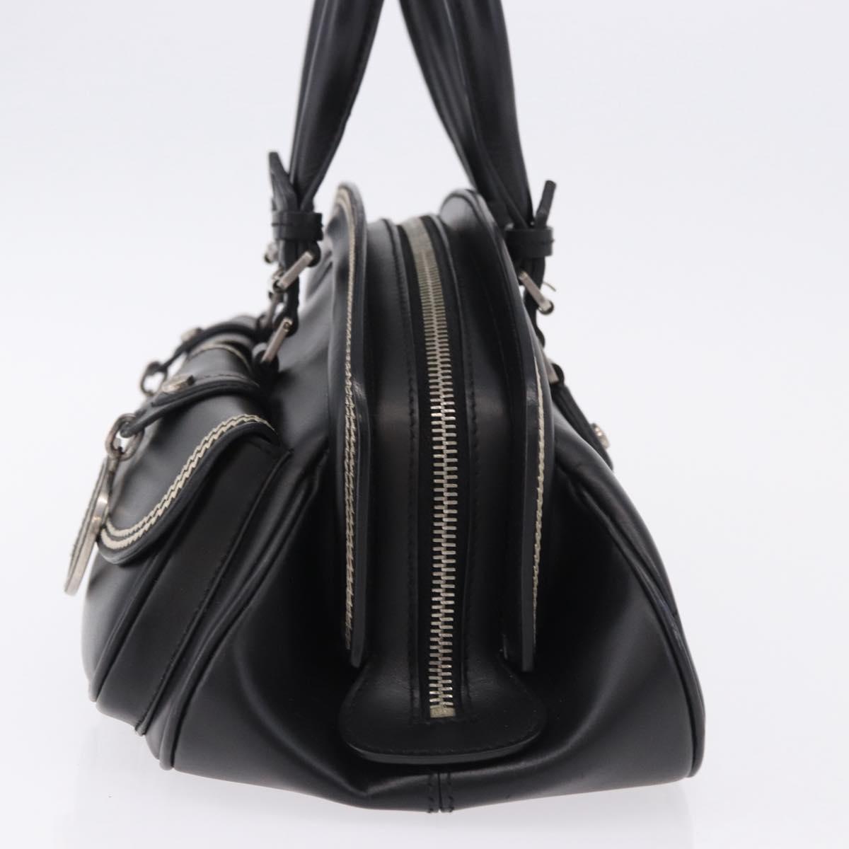 Christian Dior Hand Bag Leather Black Silver Auth ka5389M - Jerrillo image 3