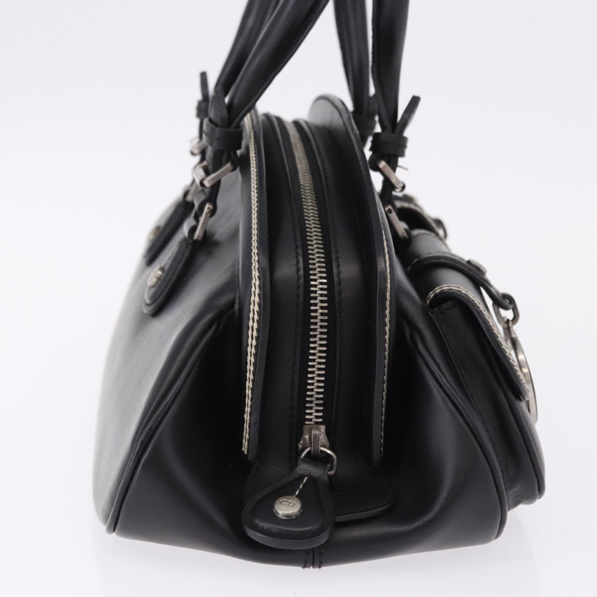 Christian Dior Hand Bag Leather Black Silver Auth ka5389M - Jerrillo image 4