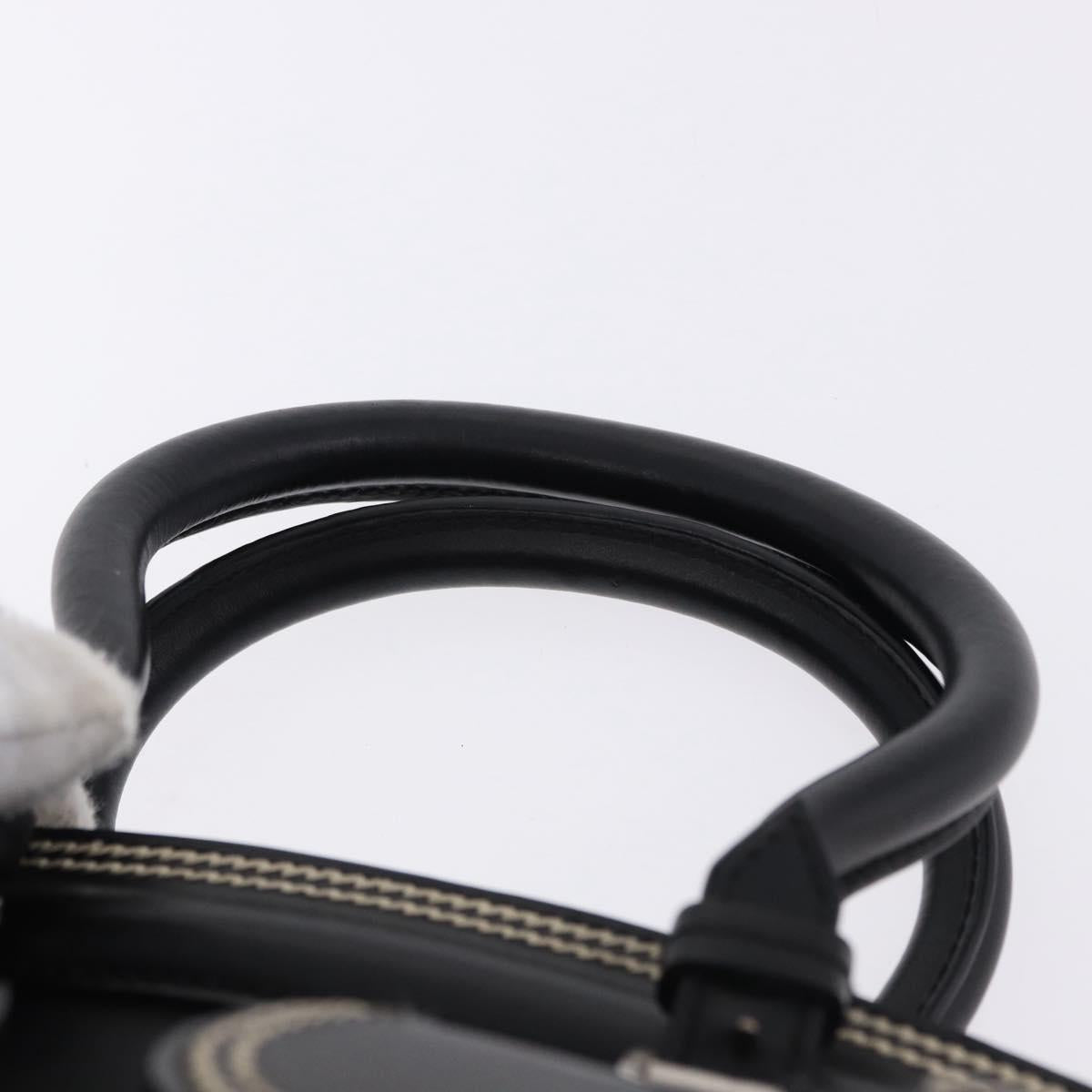 Christian Dior Hand Bag Leather Black Silver Auth ka5389M - Jerrillo image 8