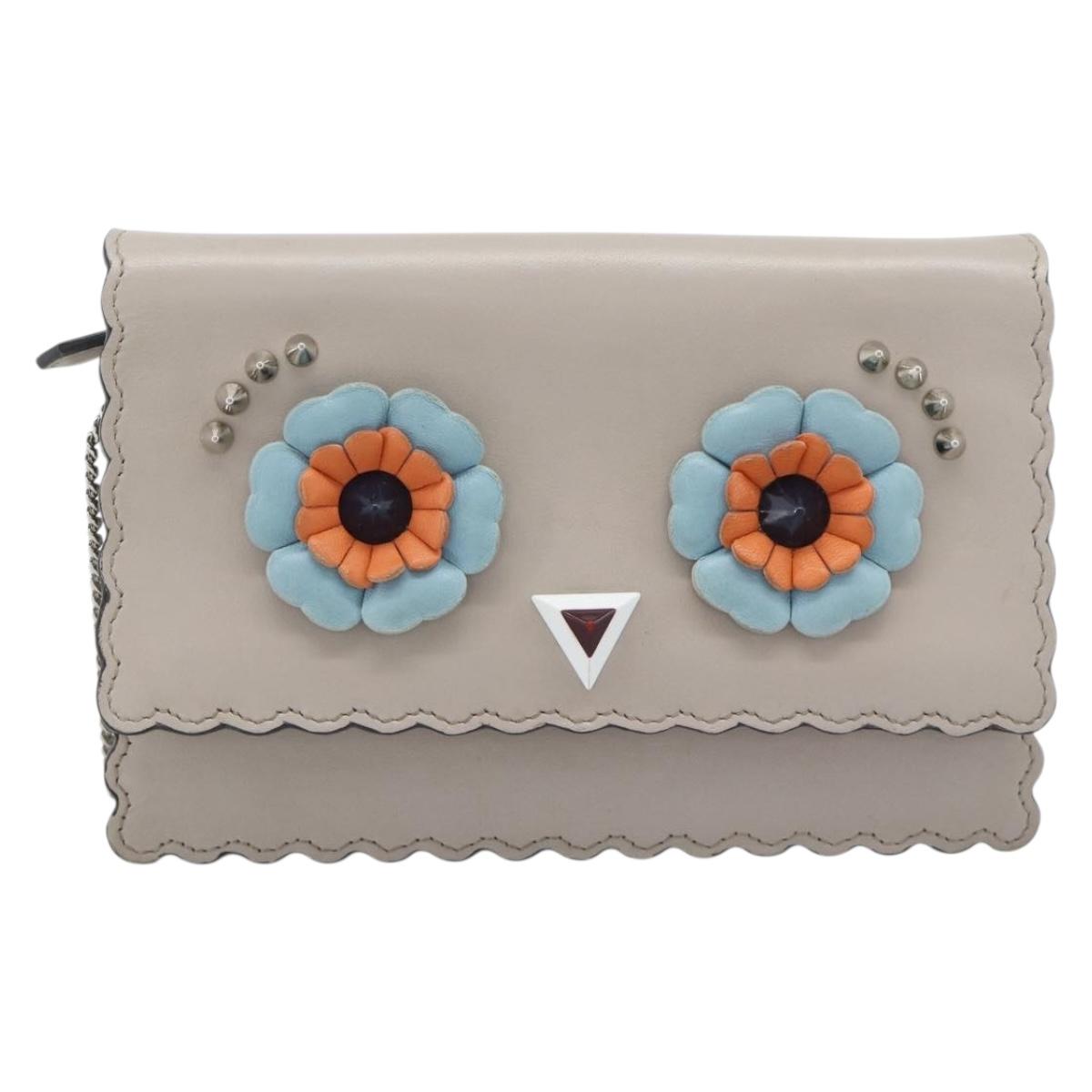 FENDI Chain Shoulder Wallet Leather Pink Silver 8M0346 Auth ka5456A - Jerrillo image 2