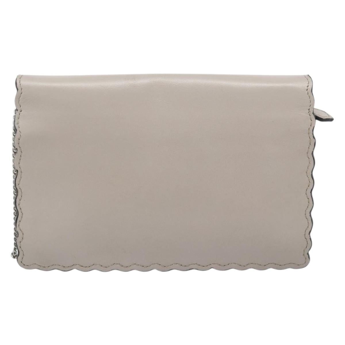FENDI Chain Shoulder Wallet Leather Pink Silver 8M0346 Auth ka5456A - Jerrillo image 3