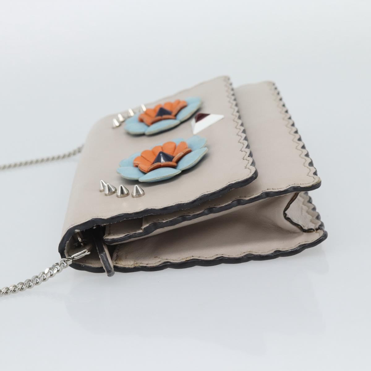 FENDI Chain Shoulder Wallet Leather Pink Silver 8M0346 Auth ka5456A - Jerrillo image 4
