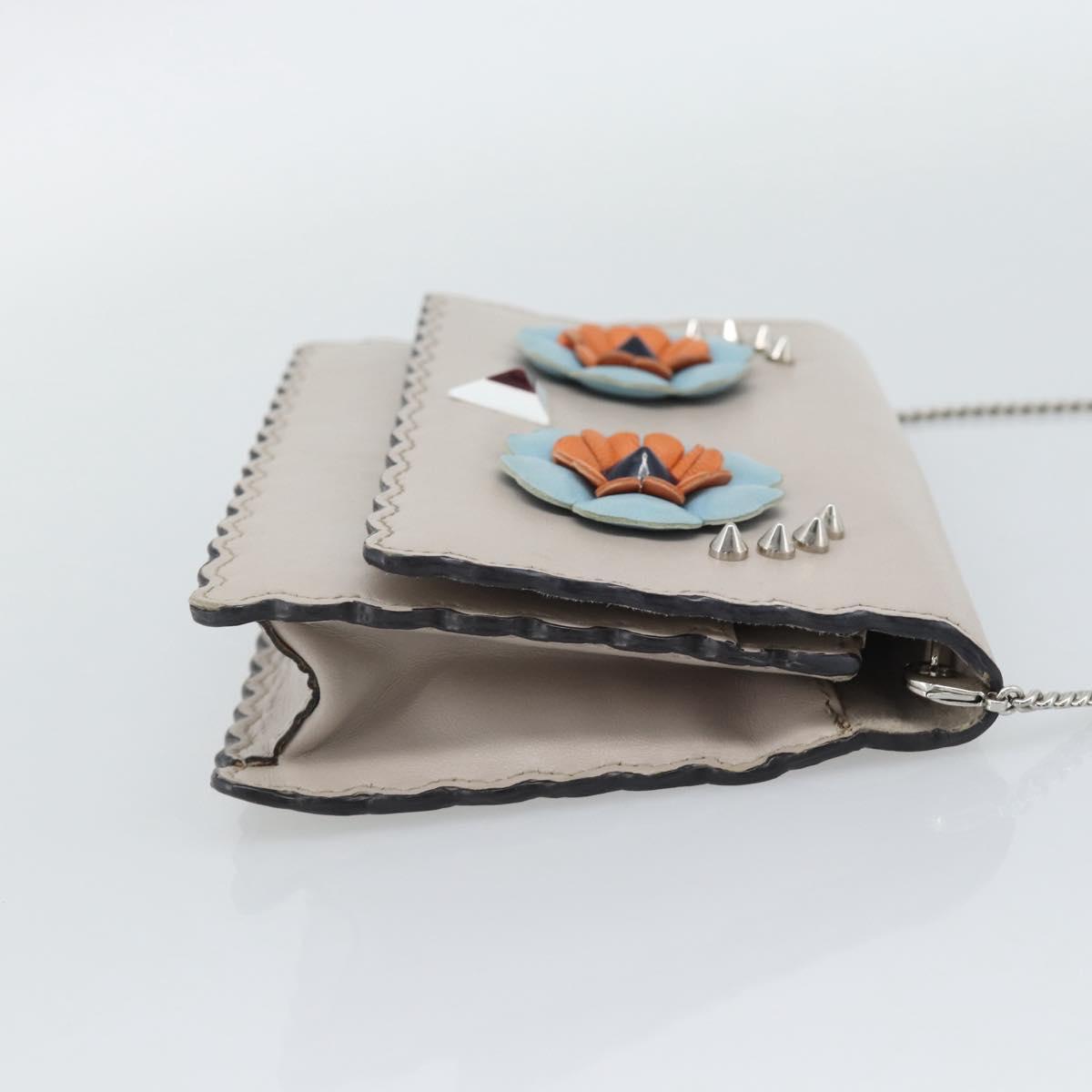 FENDI Chain Shoulder Wallet Leather Pink Silver 8M0346 Auth ka5456A - Jerrillo image 5