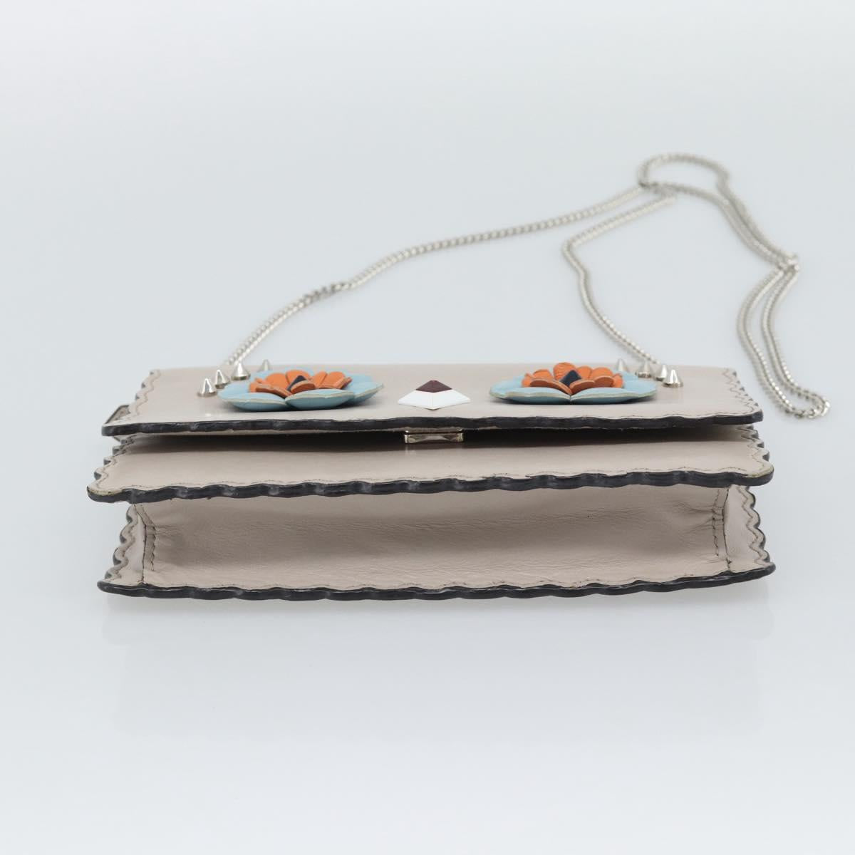 FENDI Chain Shoulder Wallet Leather Pink Silver 8M0346 Auth ka5456A - Jerrillo image 9