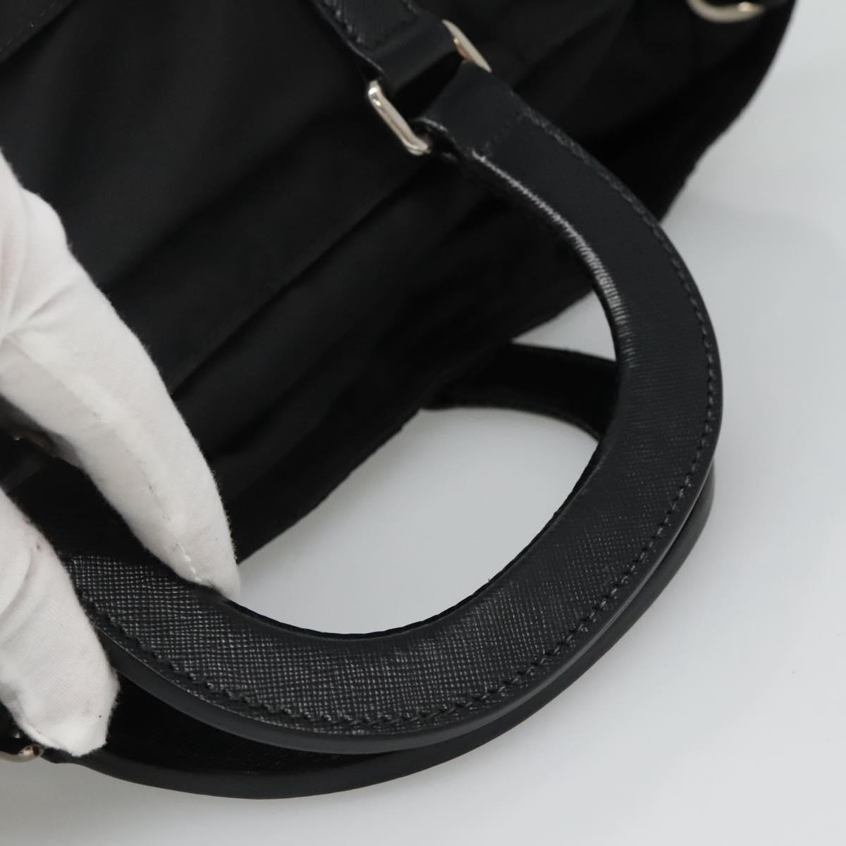 PRADA Hand Bag Nylon 2way Black Auth ki5424 - Jerrillo image 7