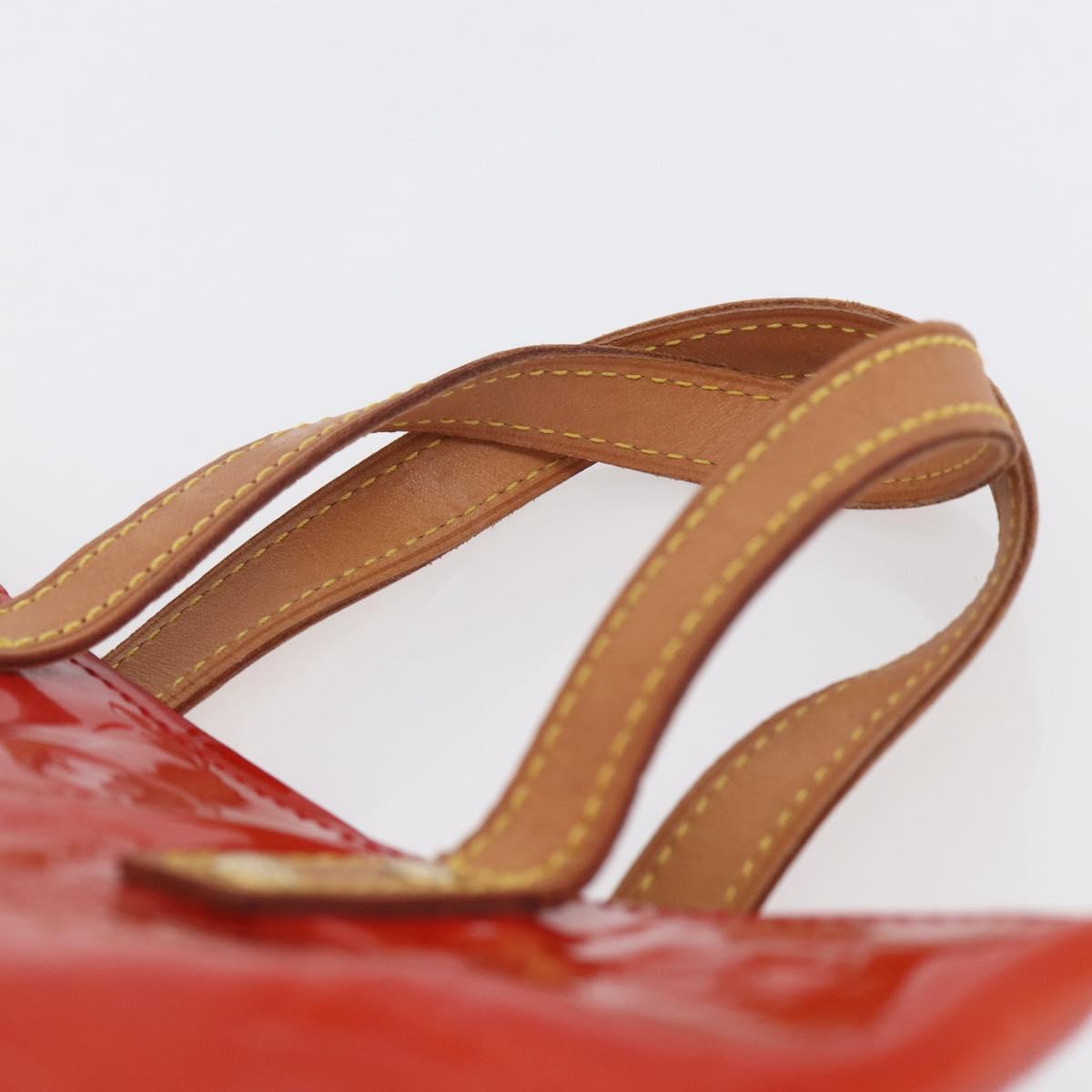 LOUIS VUITTON Monogram Vernis Reade PM Hand Bag Red Rouge M91088 LV Auth ki6184 - Jerrillo image 8