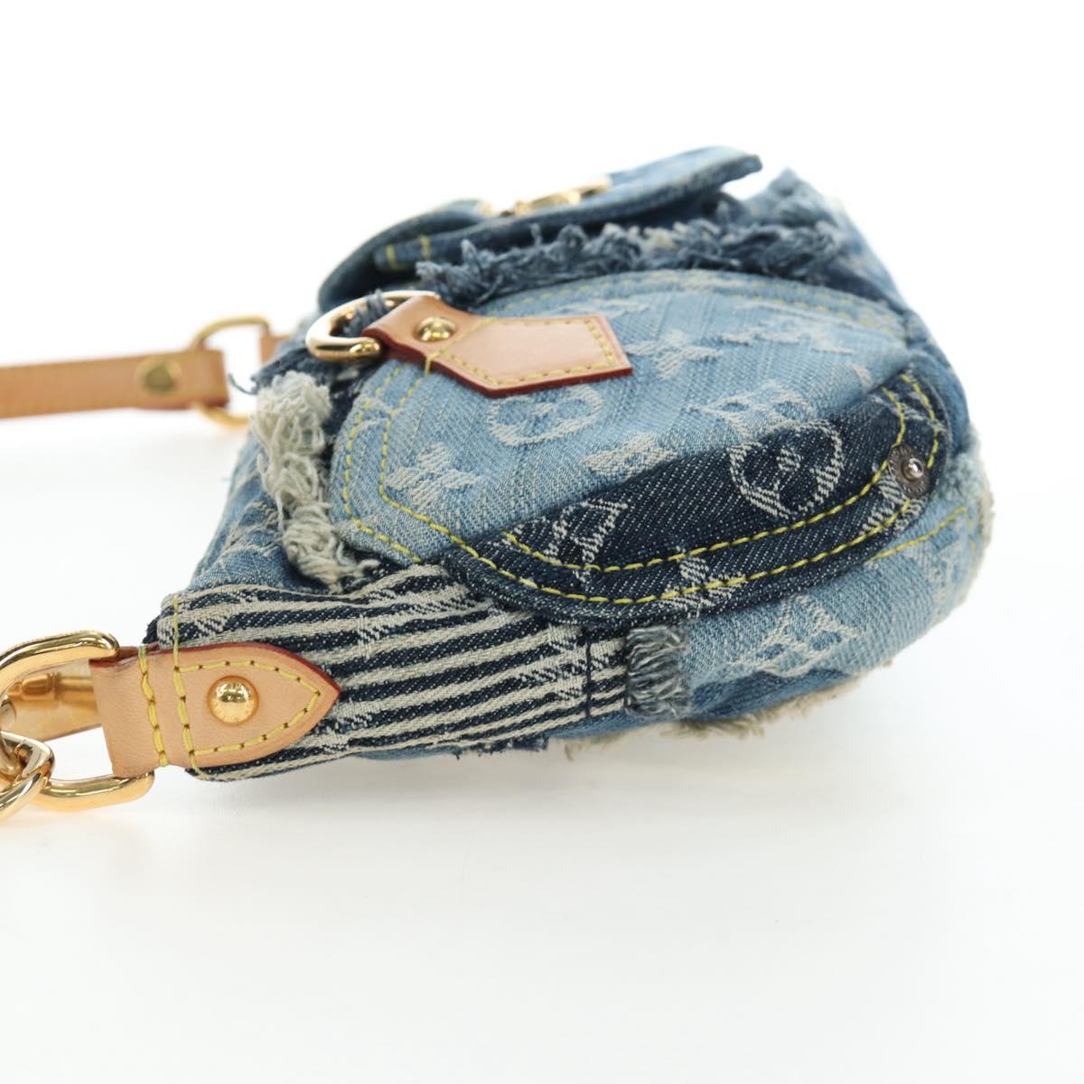 Borsa a pochette LOUIS VUITTON Monogram Denim Patchwork Blu M92382 LV Autentica ki6696M - Jerrillo image 4