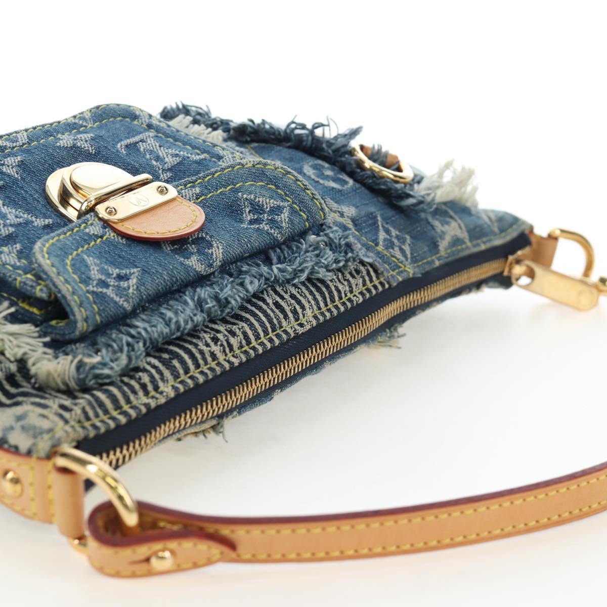 Borsa a pochette LOUIS VUITTON Monogram Denim Patchwork Blu M92382 LV Autentica ki6696M - Jerrillo image 6