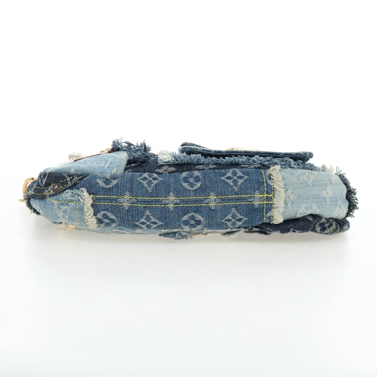 Borsa a pochette LOUIS VUITTON Monogram Denim Patchwork Blu M92382 LV Autentica ki6696M - Jerrillo image 9