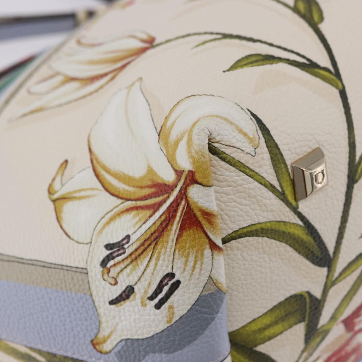 Salvatore Ferragamo Tote Bag Leather Light Blue Multicolor Auth ki6697A - Jerrillo image 9