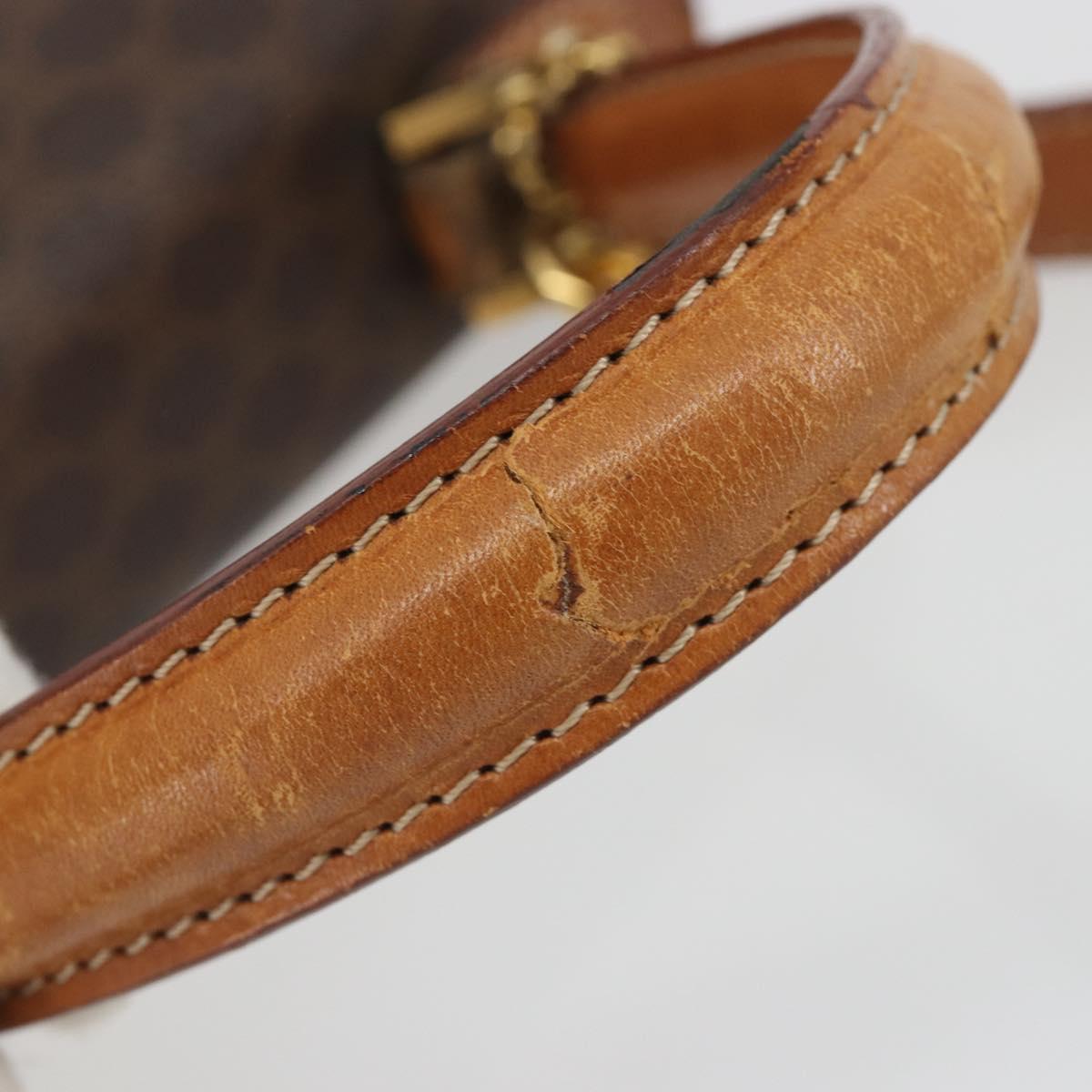 CELINE Macadam Hand Bag PVC Leather 2way Brown Gold Tone Auth ki6704 - Jerrillo image 8