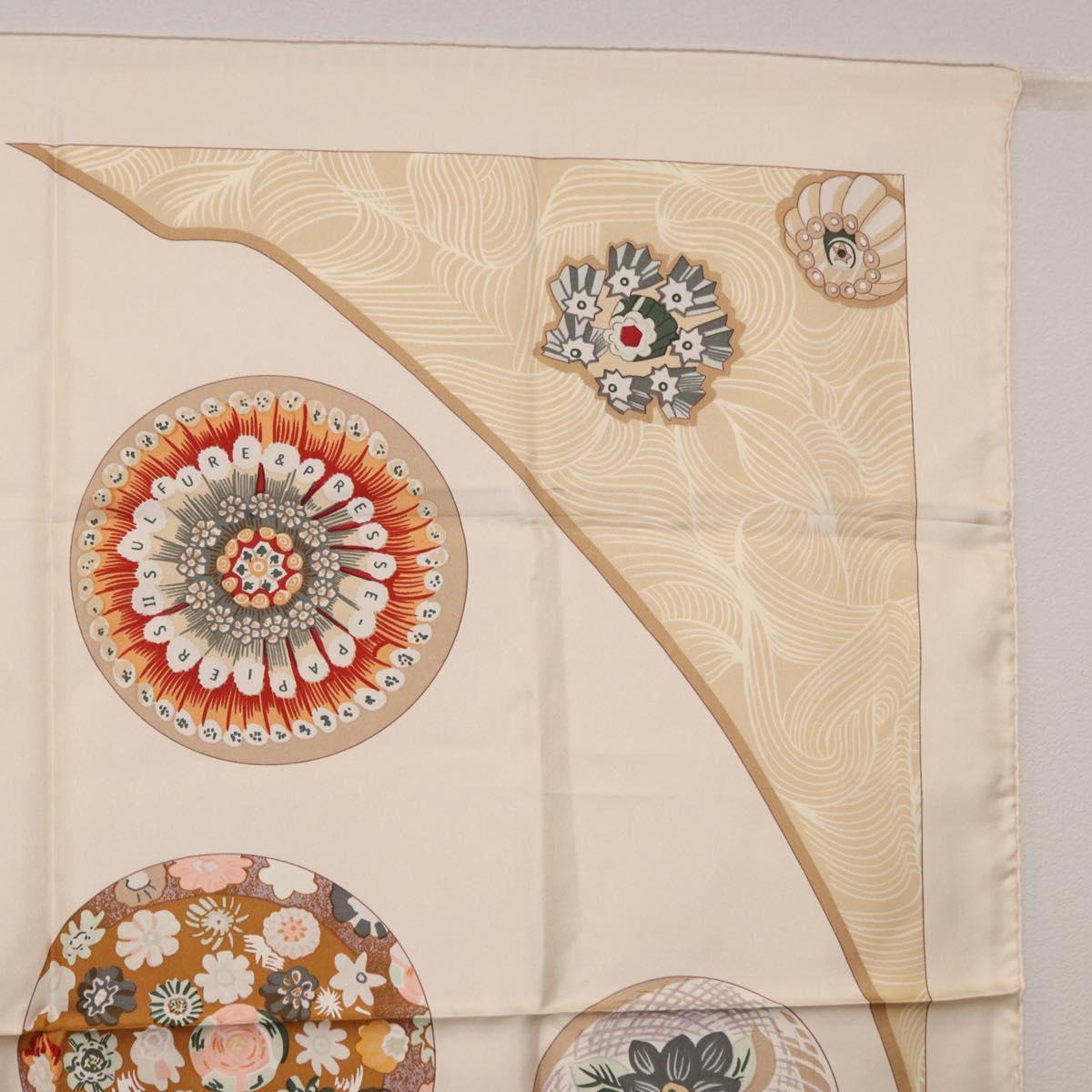 HERMES Carre 90 Scarf Silk Beige Auth ki6723M - Jerrillo image 4