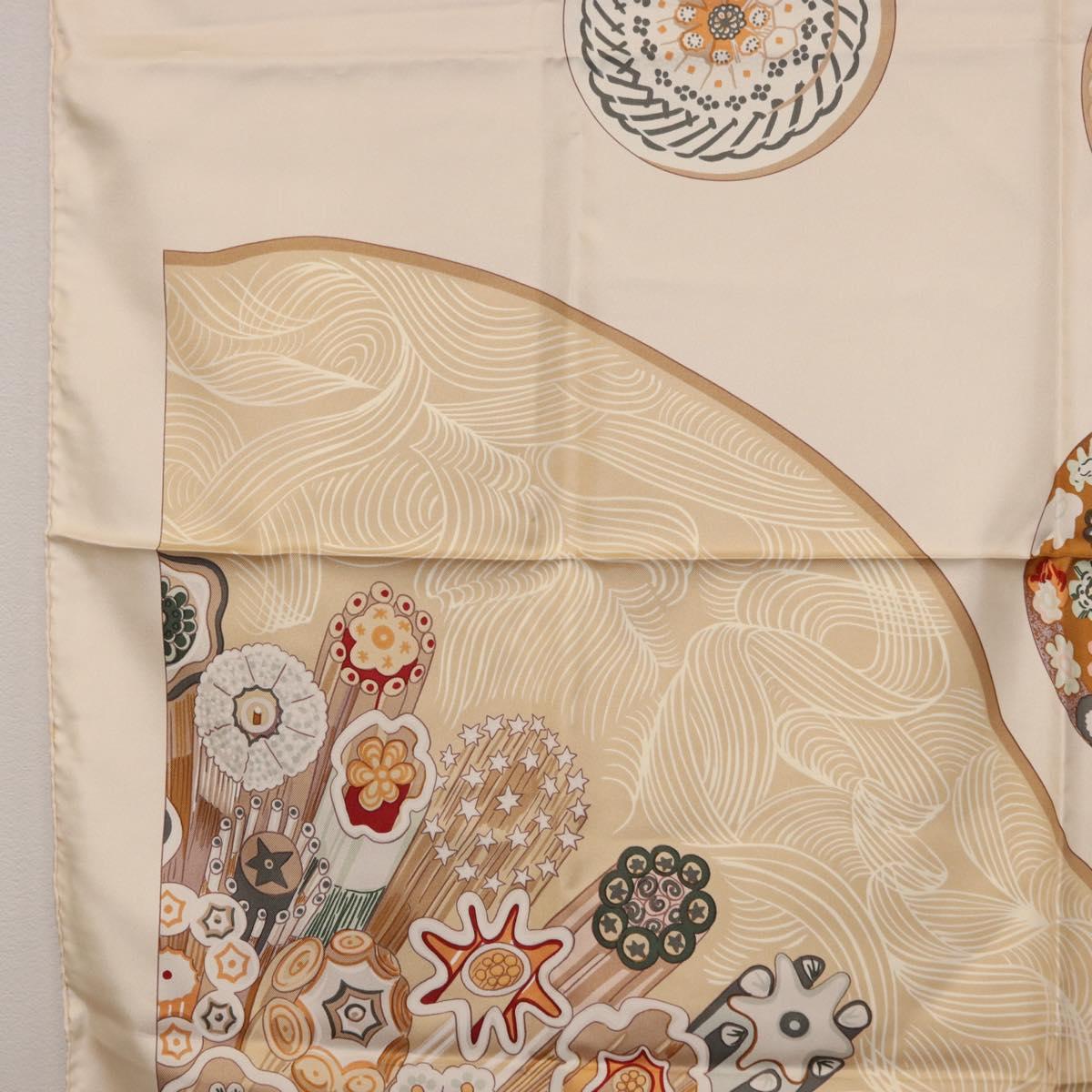 HERMES Carre 90 Scarf Silk Beige Auth ki6723M - Jerrillo image 5