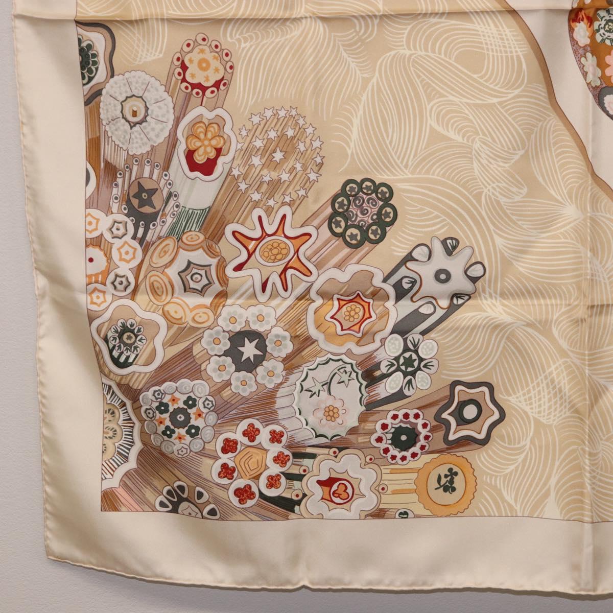 HERMES Carre 90 Scarf Silk Beige Auth ki6723M - Jerrillo image 8