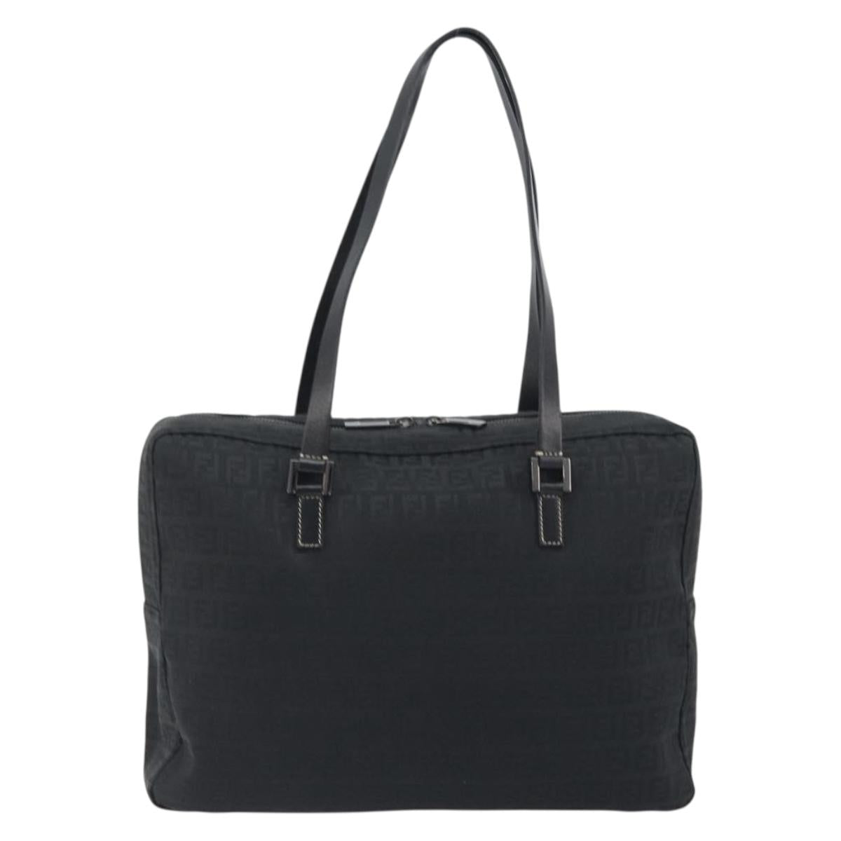 Borsa a mano FENDI Zucchino in tela nera e argento 8BH031 autentica ki6737 - Jerrillo image 3