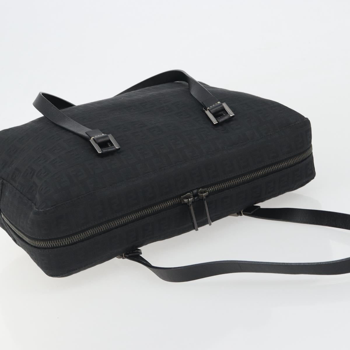 Borsa a mano FENDI Zucchino in tela nera e argento 8BH031 autentica ki6737 - Jerrillo image 6