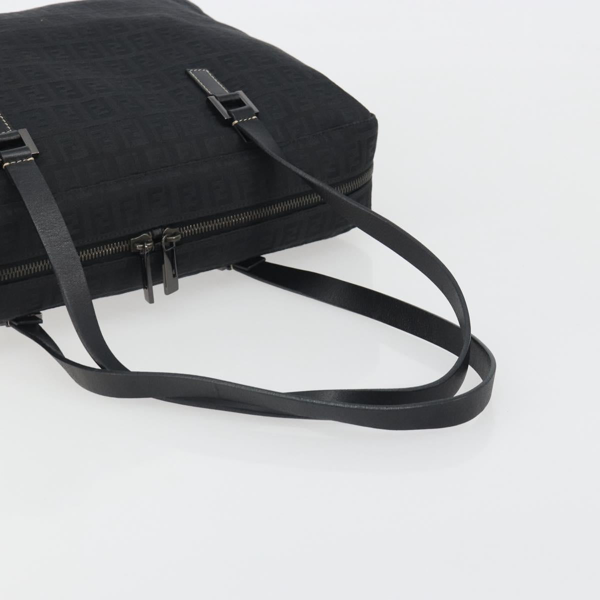 Borsa a mano FENDI Zucchino in tela nera e argento 8BH031 autentica ki6737 - Jerrillo image 7
