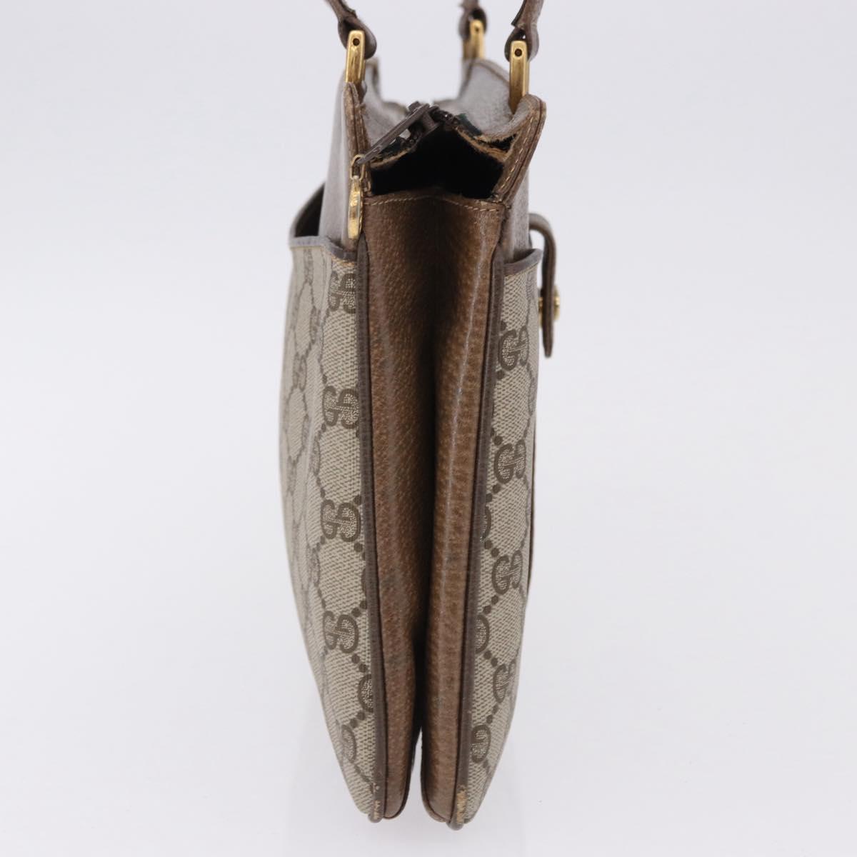 GUCCI GG Supreme Shoulder Bag PVC Beige Gold Auth ki6747 - Jerrillo image 4