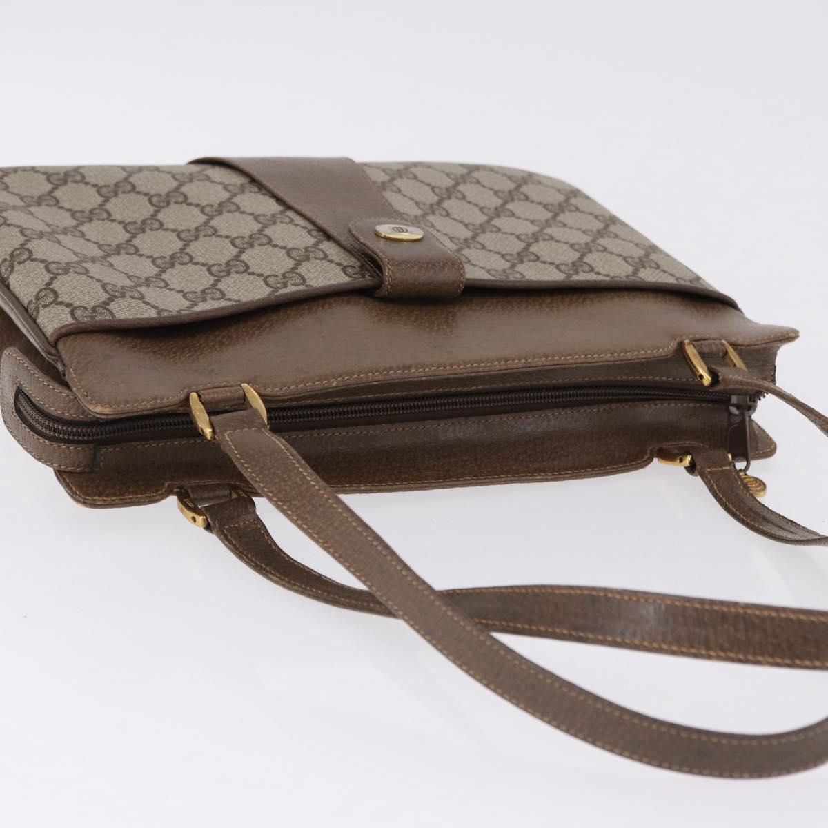 GUCCI GG Supreme Shoulder Bag PVC Beige Gold Auth ki6747 - Jerrillo image 6