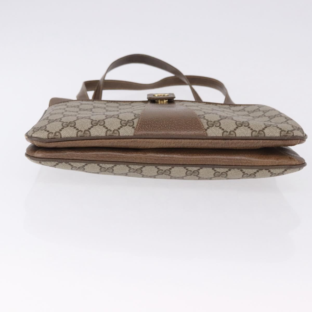 GUCCI GG Supreme Shoulder Bag PVC Beige Gold Auth ki6747 - Jerrillo image 5