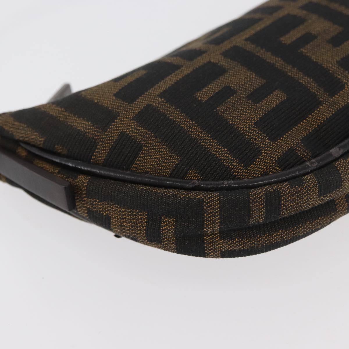 FENDI Zucca Canvas Accessory Pouch Brown Black Auth mr2395A - Jerrillo image 9