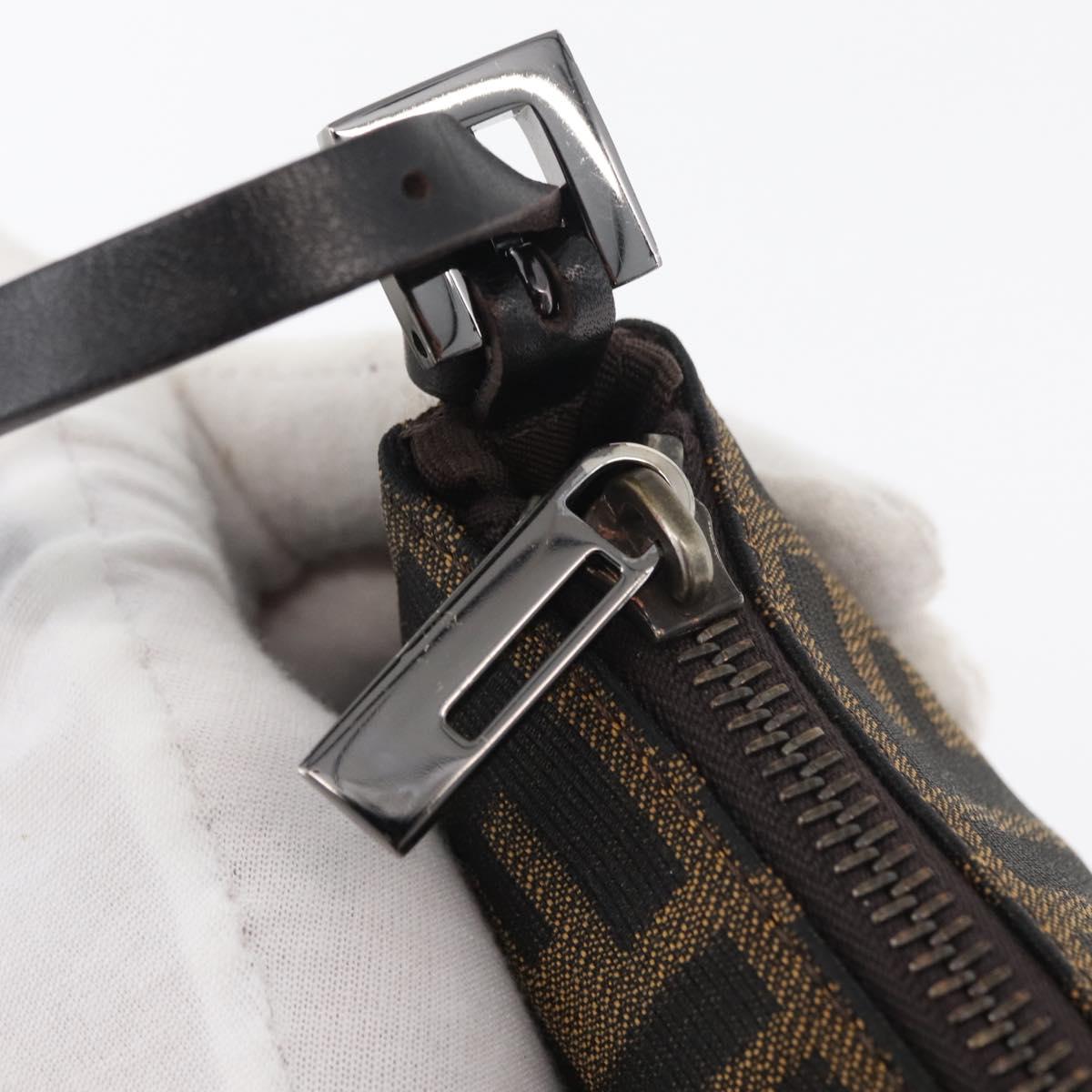 FENDI Zucca Canvas Accessory Pouch Brown Black Auth mr2395A - Jerrillo image 10