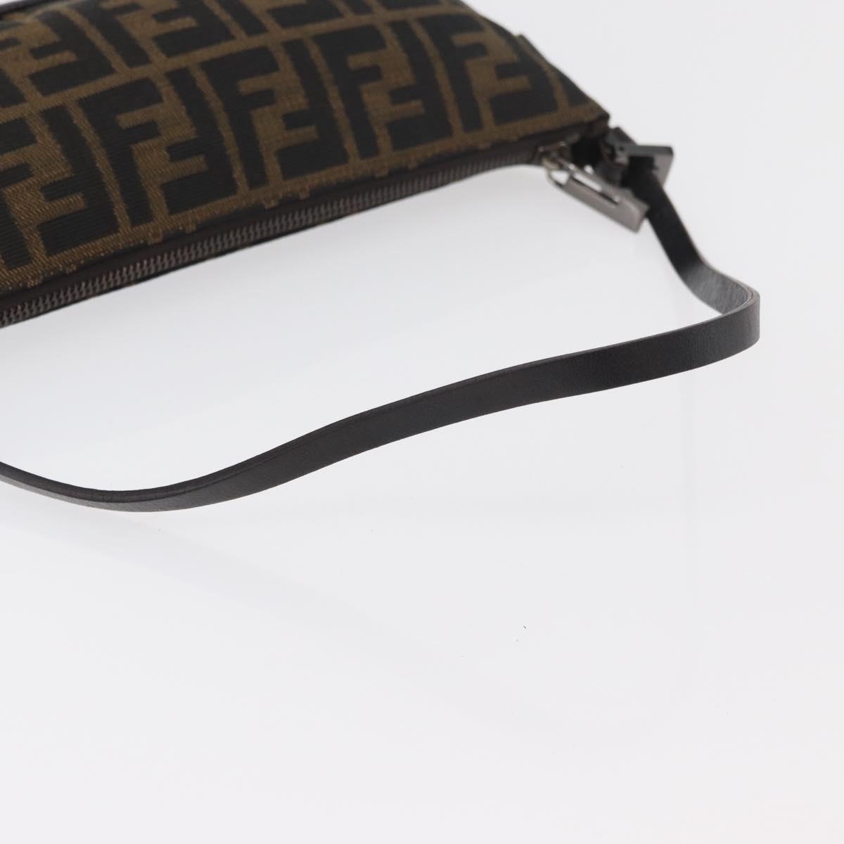 FENDI Zucca Canvas Accessory Pouch Brown Black Auth mr2395A - Jerrillo image 7