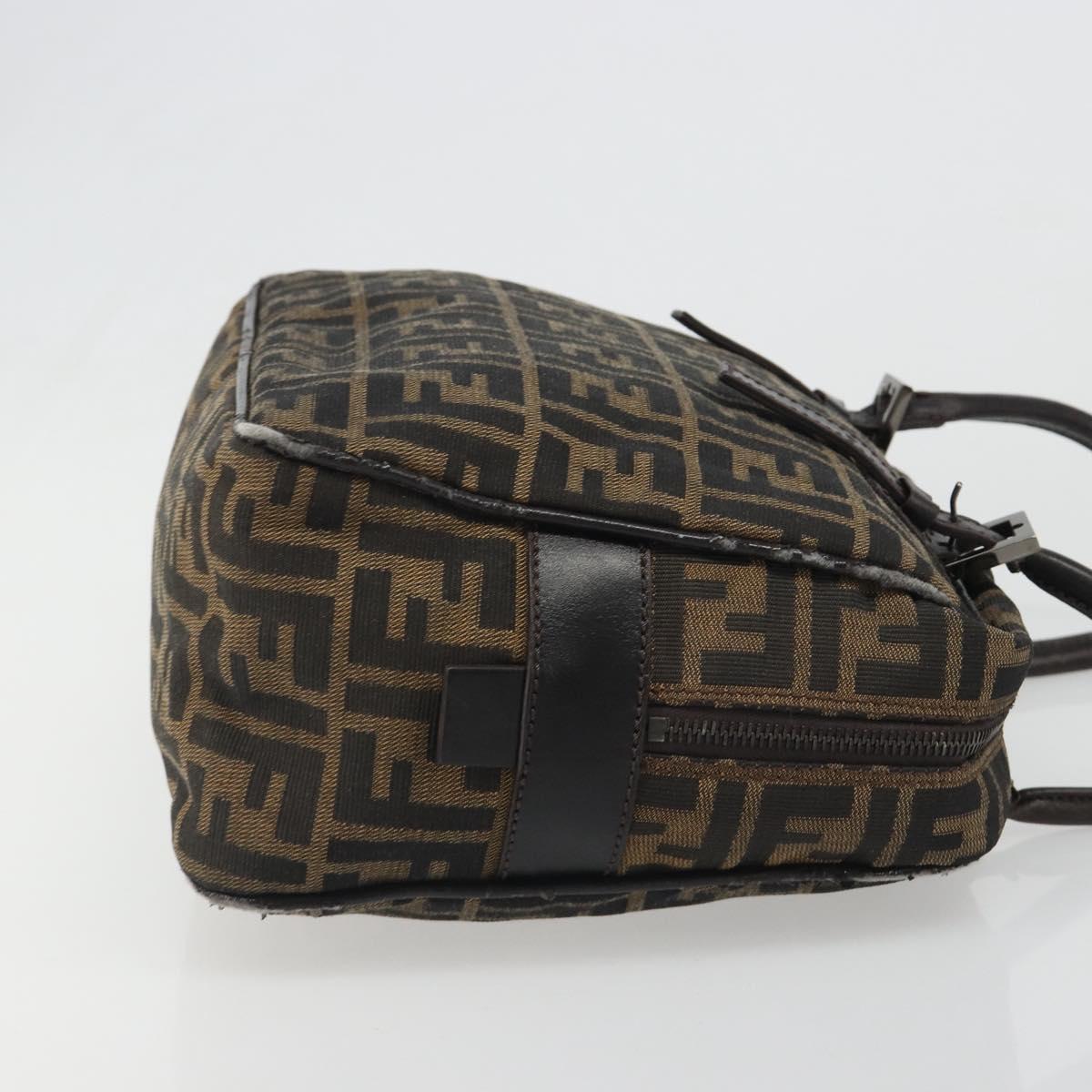 FENDI Zucca Canvas Hand Bag Black Brown Auth mr2615A - Jerrillo image 3