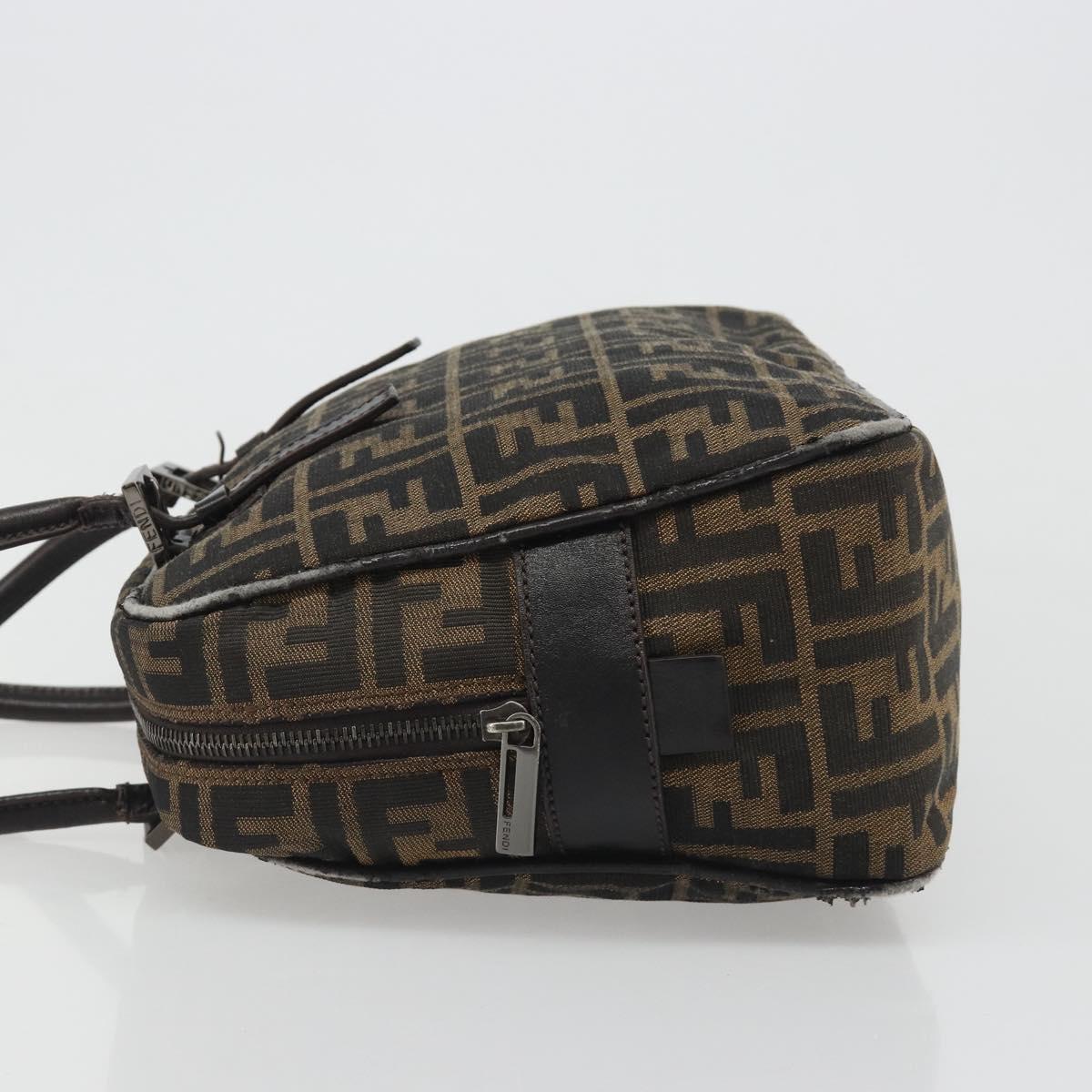 FENDI Zucca Canvas Hand Bag Black Brown Auth mr2615A - Jerrillo image 4