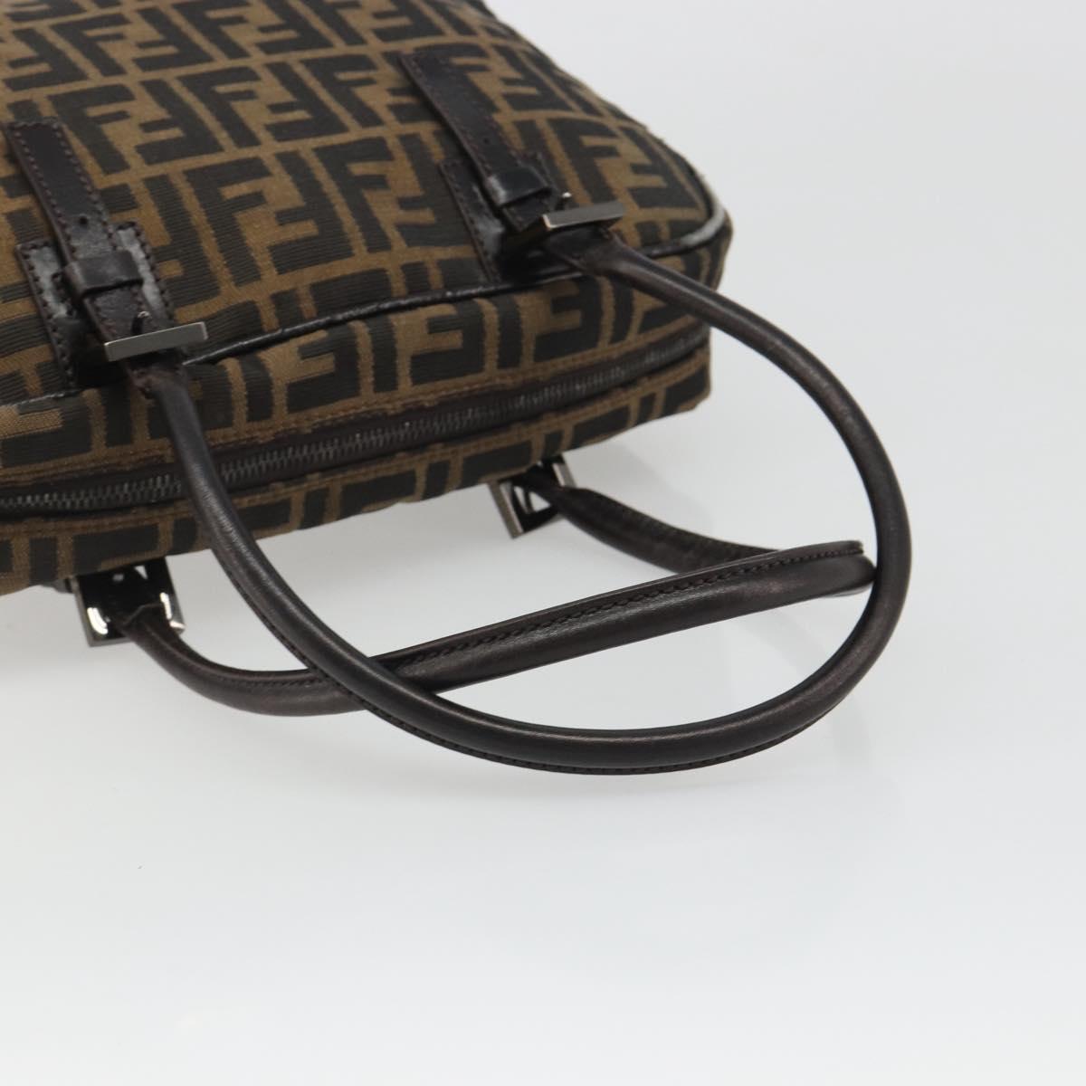 FENDI Zucca Canvas Hand Bag Black Brown Auth mr2615A - Jerrillo image 7