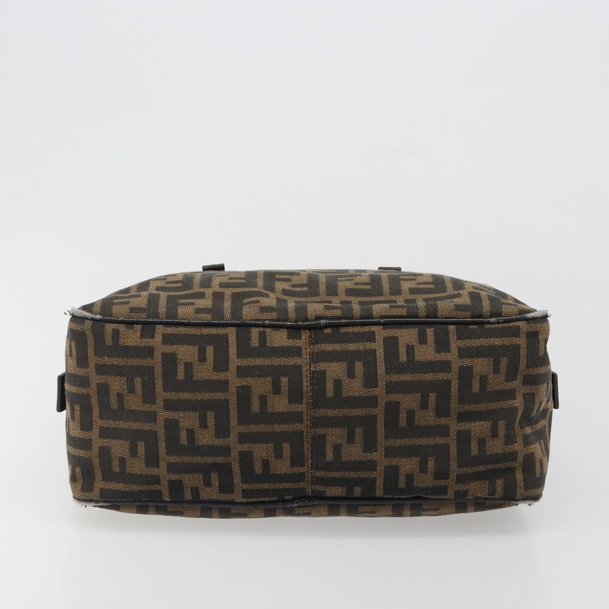 FENDI Zucca Canvas Hand Bag Black Brown Auth mr2615A - Jerrillo image 5