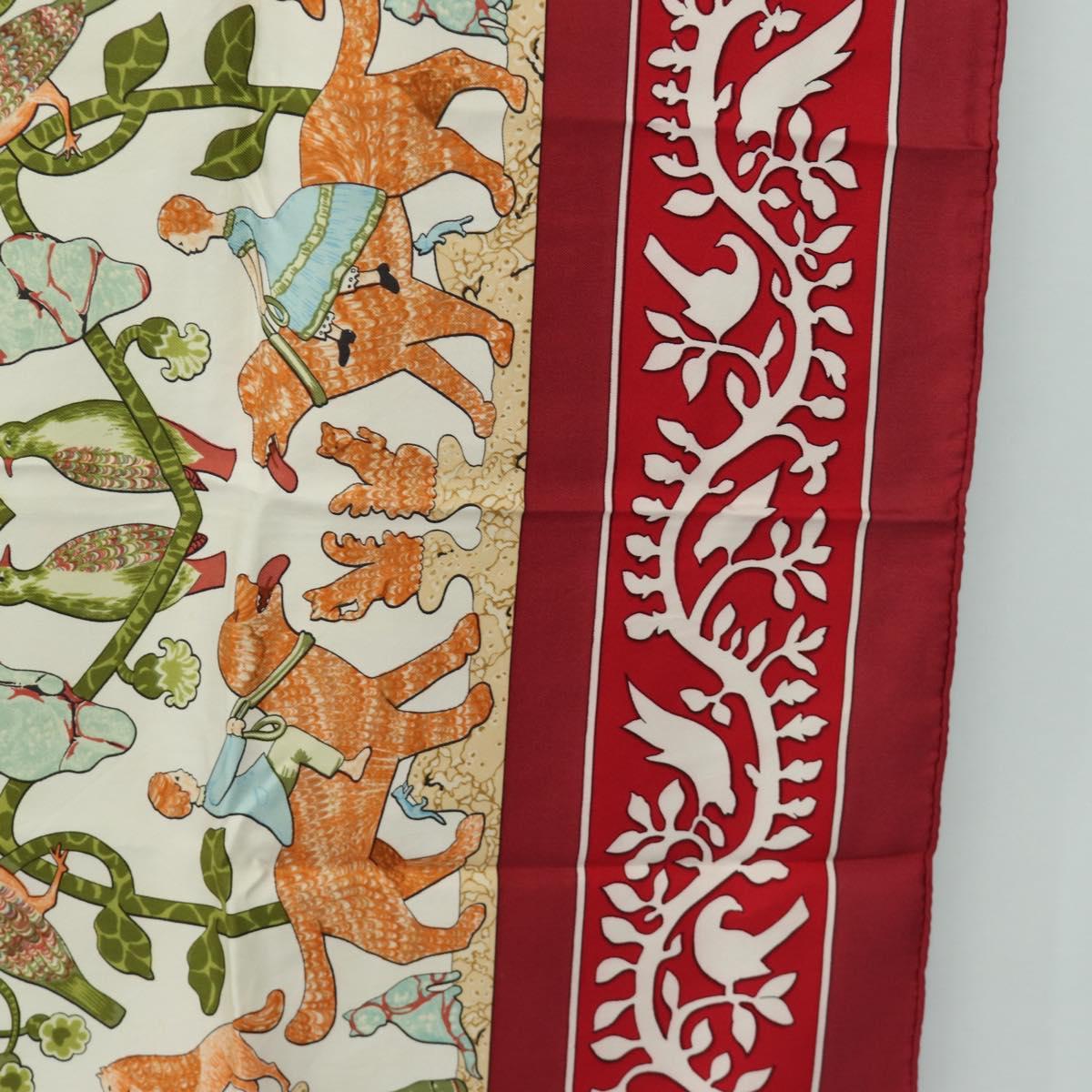 HERMES Carre 90 Scarf Silk Red Auth mr2616 - Jerrillo image 7