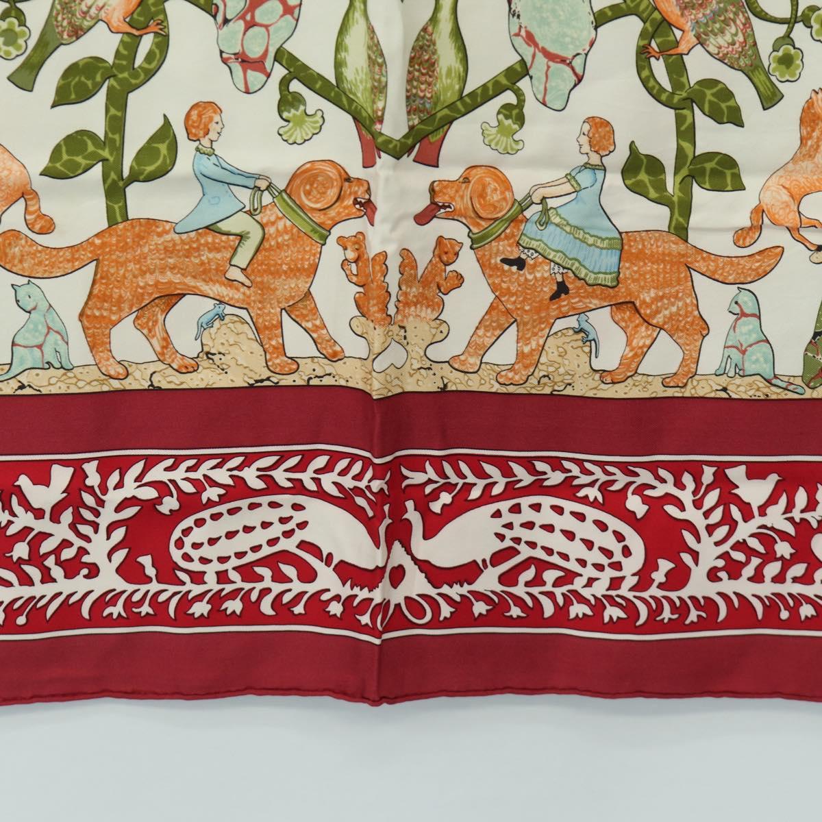 HERMES Carre 90 Scarf Silk Red Auth mr2616 - Jerrillo image 9